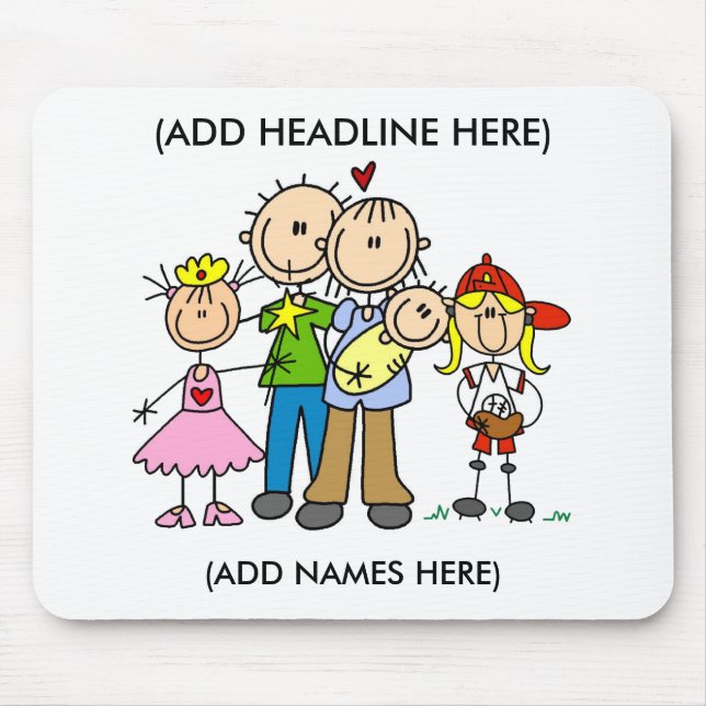 Família personalizada uma Mousepad da vara (Frente)