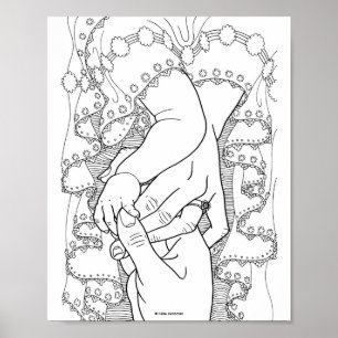 Família Praying - impressão da arte