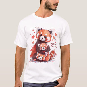 Família Red Panda: Mamãe, Eu Te Amo T-Shirt