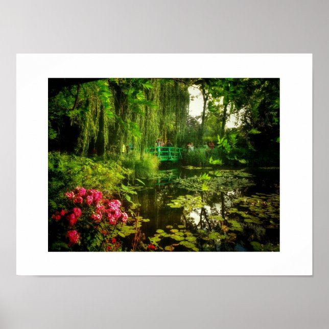 Familiar Claude Monet Giverny Lily Pond Poster (Frente)