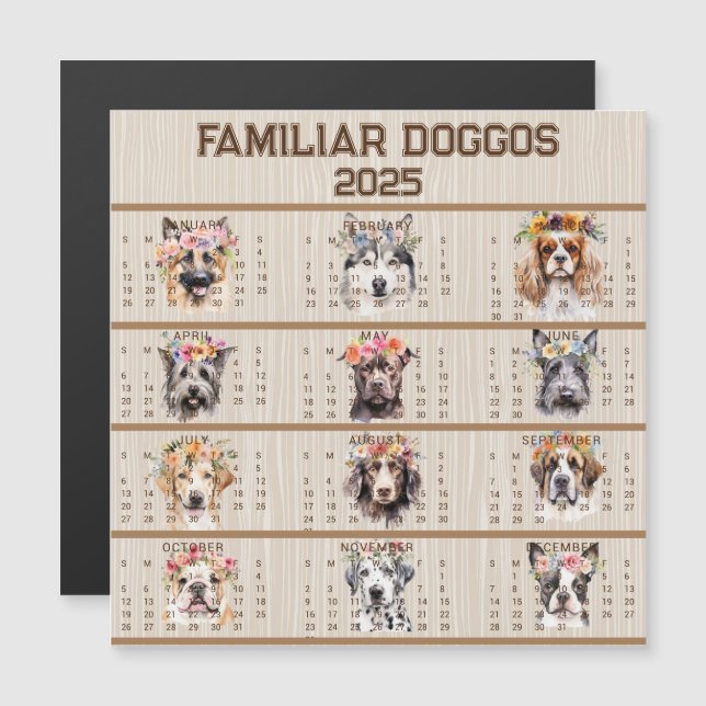 Familiar Doggos #2 2025 Cartão Magnético (Frente/Verso)