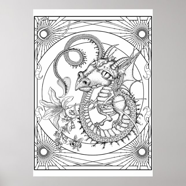 Familiar Dragão: Poster de cor DIY de Sonja A.S. (Frente)