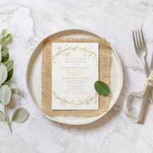 Famílias misturadas Convite Dourado de Casamento p