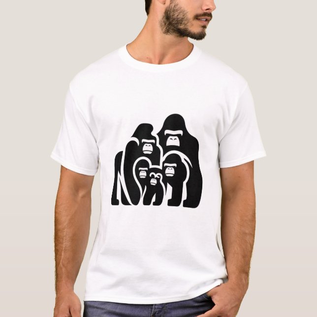 "Family Bond Gorilla T-Shirt Design" (Frente)