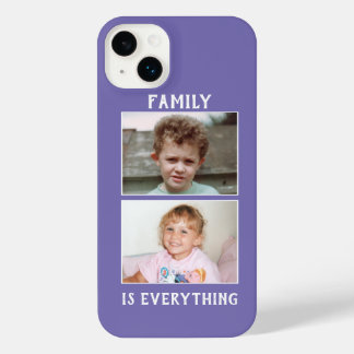 Family is everything 2 photos of your kids purple