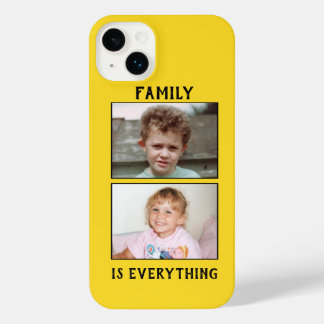 Family is everything 2 photos of your kids yellow