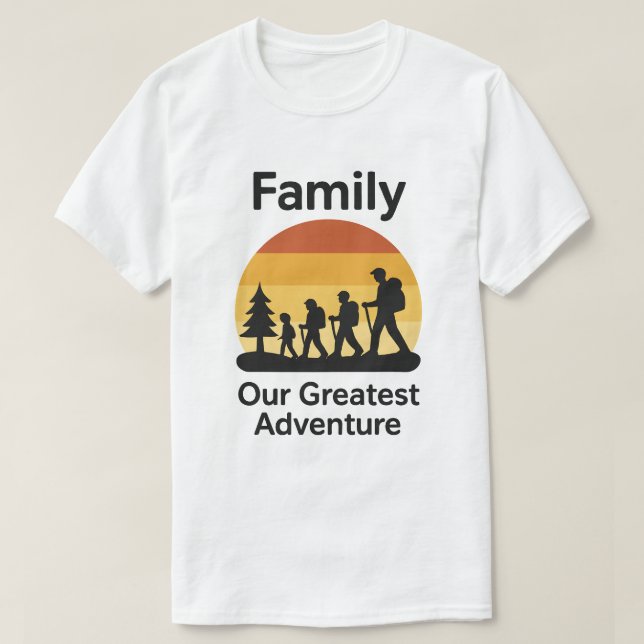 Family My Greatest Adventure T-Shirt – Cozy Parent (Frente do Design)
