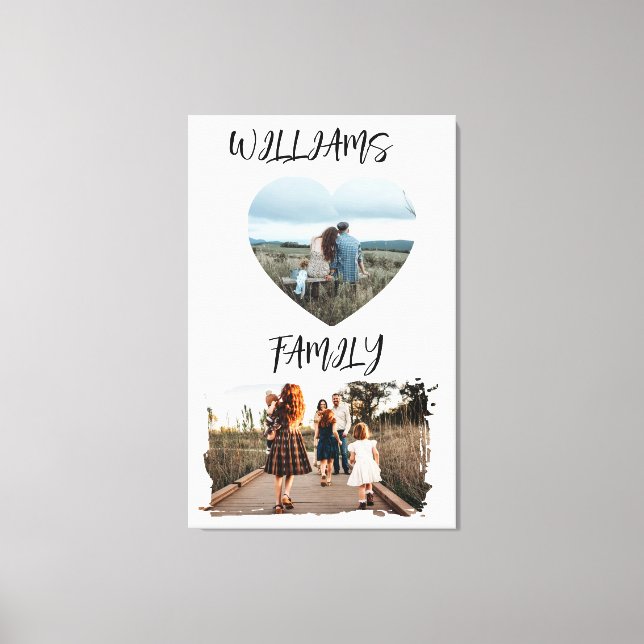 Family Photo Stretched Canvas Print (Frente)