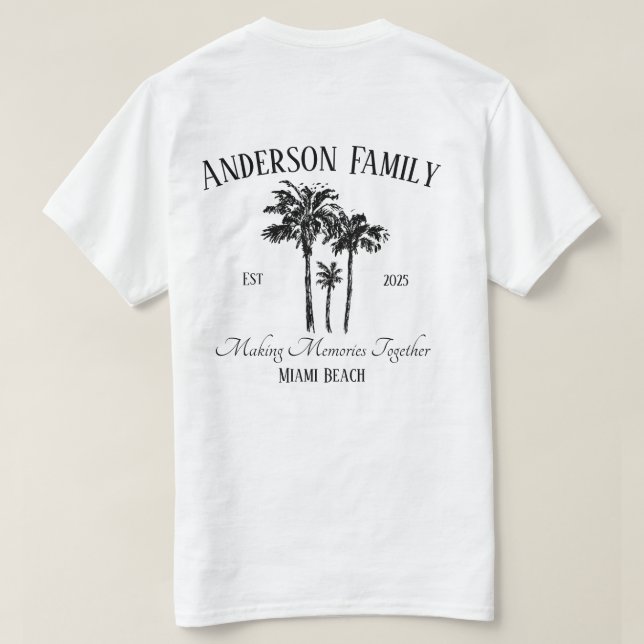 Family Reunion matching summer vacation T-Shirt (Verso do Design)
