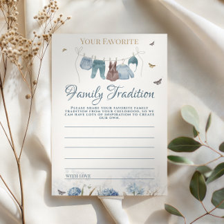 Family Tradition Baby Advice Card Baby in Bloom