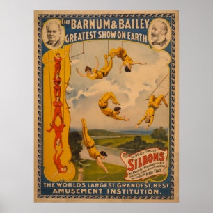 Famoso Mundo Silbons Barnum & Bailey Circus Poster