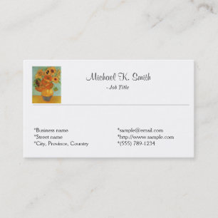 Famosos cartões de visitas pessoais de arte.