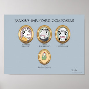 FAMOUS BARNYARD COMPOSERS poster por Sandra Boynto