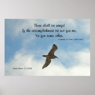 Famous Words: Wings - Seagull - Poster