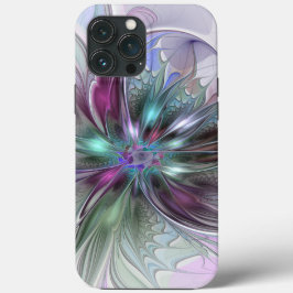 Fantasia Abstrata Colorida Moderna Floral Fractal