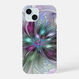Fantasia Abstrata Colorida Moderna Floral Fractal