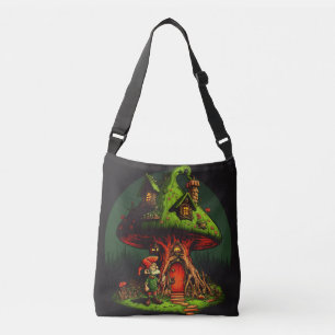 fantasia cogumelo casa Crossbody Bolsas