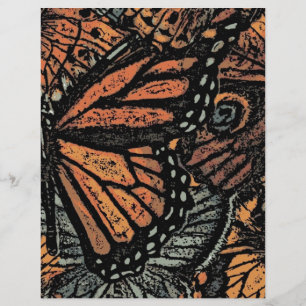 Fantasia da borboleta laranja abstrato