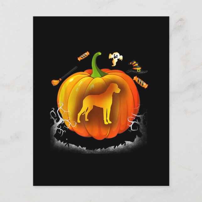 fantasia de abóbora de cão rottweiler halloween (Frente)