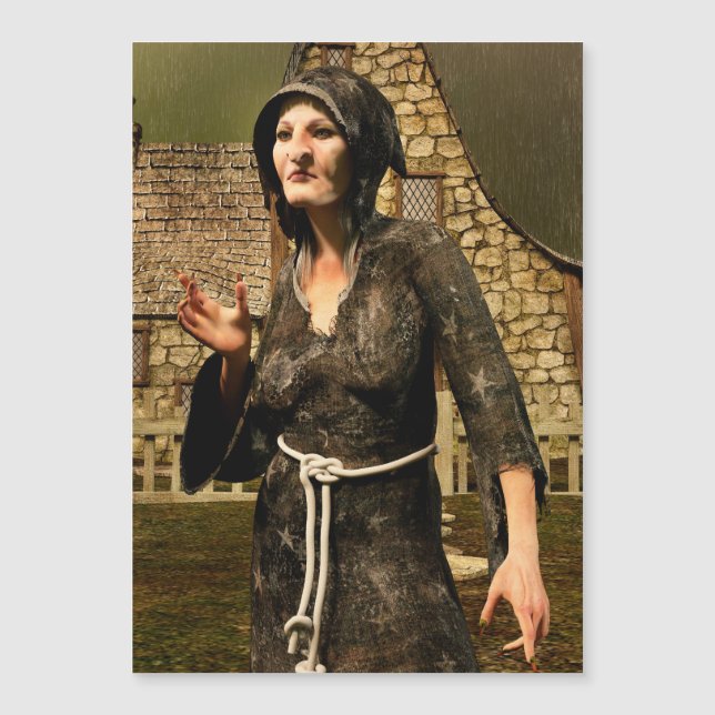 Fantasia de Bruxa Vila Medieval Halloween (Frente)
