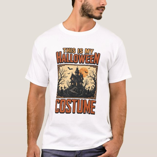 Fantasia de Halloween Casa Assombrada Camisa Vinta (Frente)