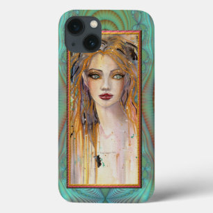 Fantasia de Mulher Bonita e Distante Arte Abstrata
