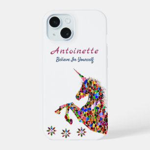 Fantasia de Unicórnio Mágico Brilho Personalizado