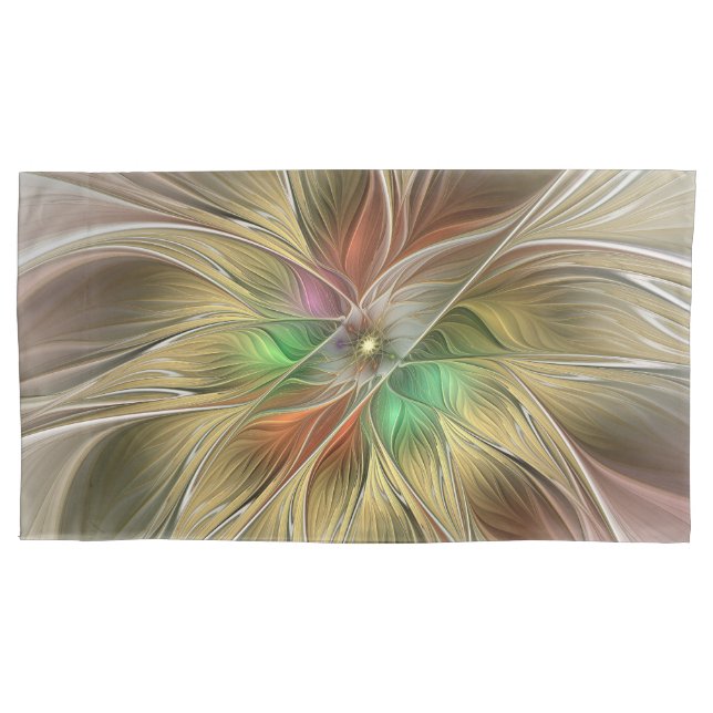 Fantasia Floral com Fractal Abstrato Moderno Doura (Frente)