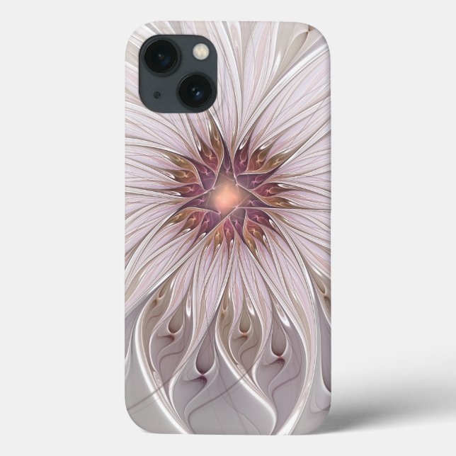 Fantasia Floral, Flor Abstrata Moderna Pastel (Verso)