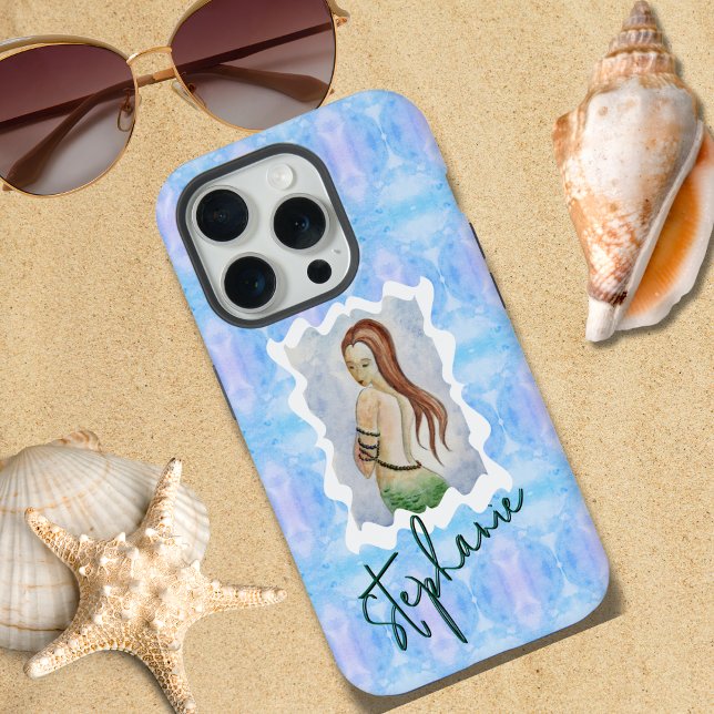 Fantasia Personalizada Sereia Watercolor Boho Art (Criador carregado)