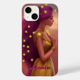 Fantasia Princesa Colorida Menina rosa ouro estrel