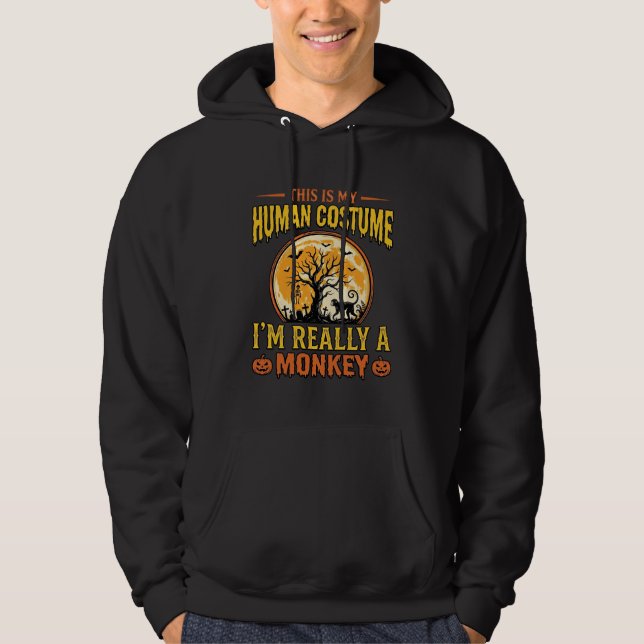 Fantasias de macaco de Halloween Camisa vintage de (Frente)
