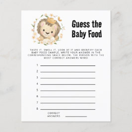 Fantasioso Jogo de Advinhação de Comida de Bebê do