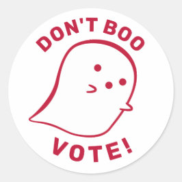 Fantasma Bonita Não Boo, Vote! Adesivo