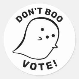 Fantasma Bonita Não Boo, Vote! Adesivo
