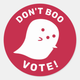 Fantasma Bonita Não Boo, Vote! Adesivo