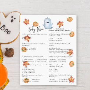 Fantasma bonito - Baby Trivia Jogo Chá de fralda