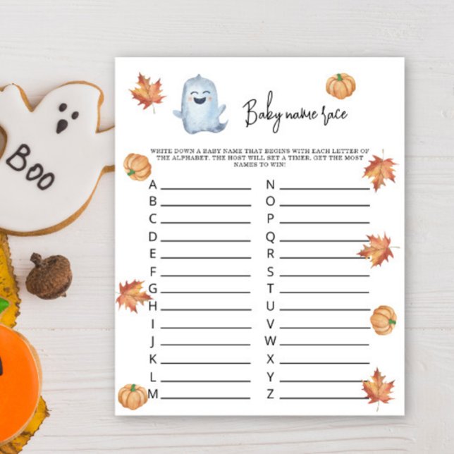 Fantasma bonito - Jogo de corrida de nomes de bebê (Criador carregado)