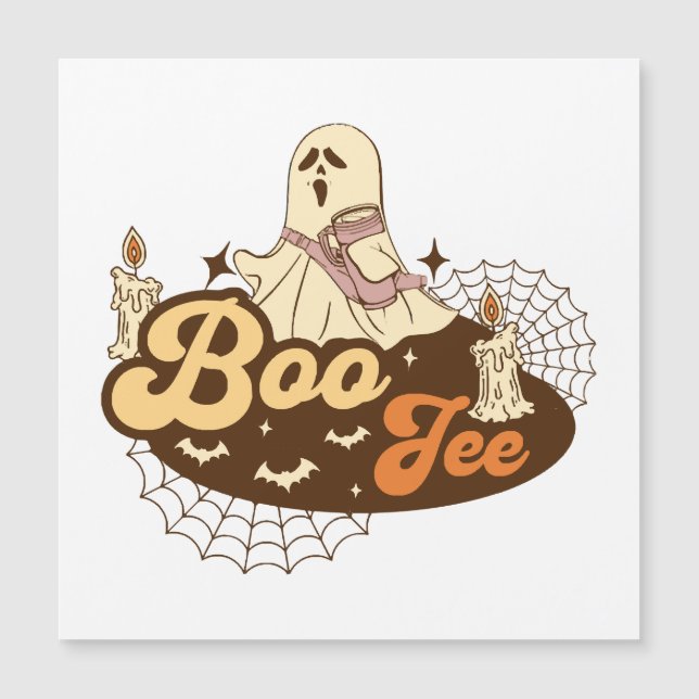 Fantasma Boo-Jee Halloween engraçado (Frente)