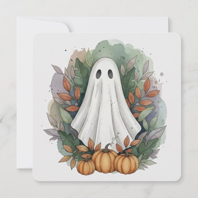 Fantasma com Bombeiros e Folhas de outono (Frente)