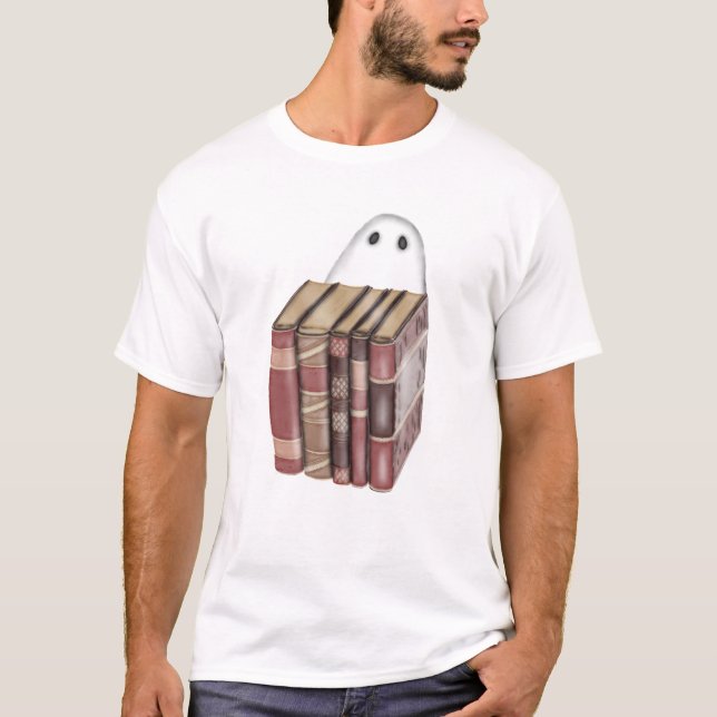 Fantasma com T-Shirt de Livros (Frente)