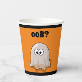 Fantasma Confuso Diz "Oob?" Desenho Animado Divert
