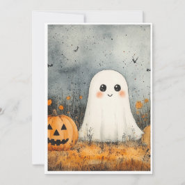 fantasma de cartão de Halloween 