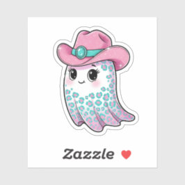 Fantasma de Cowgirl Rosa com o Adesivo de Impressã