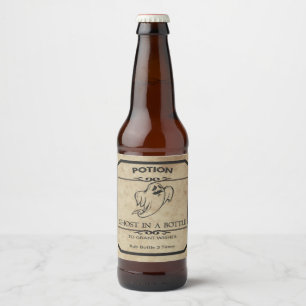 Fantasma do Dia das Bruxas em uma etiqueta da