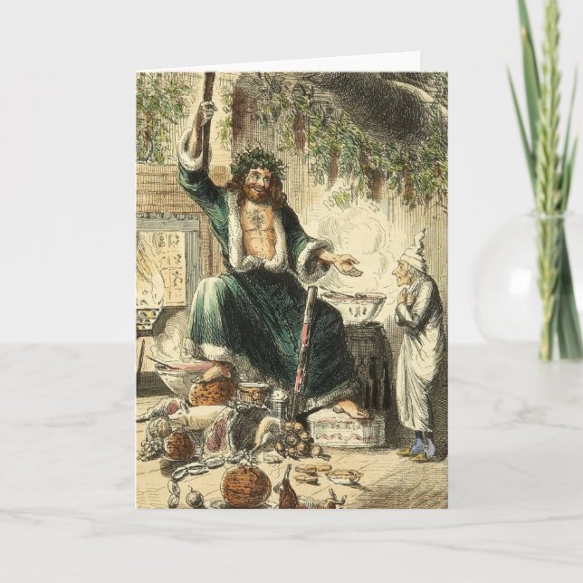 Fantasma do presente de Natal um cartão da canção (Frente)