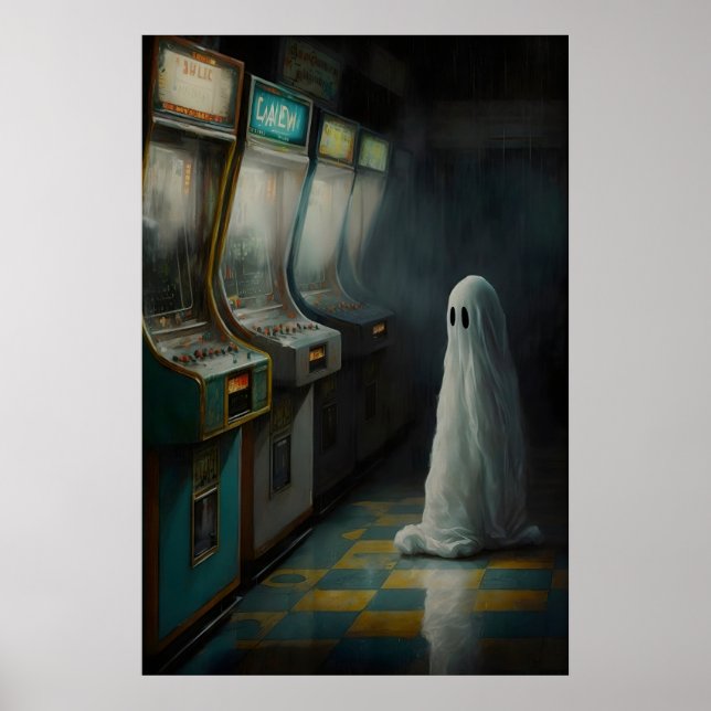 Fantasma em uma Fliperama Abandonada, Poster de No (Frente)