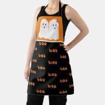 Fantasma Fofo do Halloween Laranja Preto