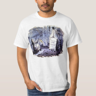 Fantasma no t-shirt do cemitério