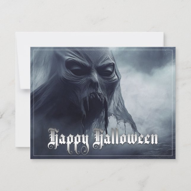 Fantasma preto em uma paisagem infernal - Hallowee (Frente)